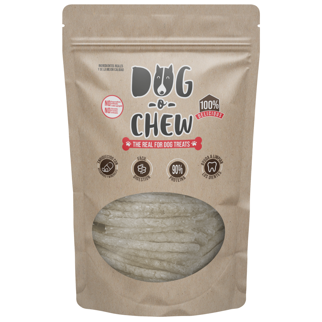 DOG-O-CHEW, Premio de Carnaza para Perro, Sticks, Palitos con Sabor Natural 10MM (50 Piezas)