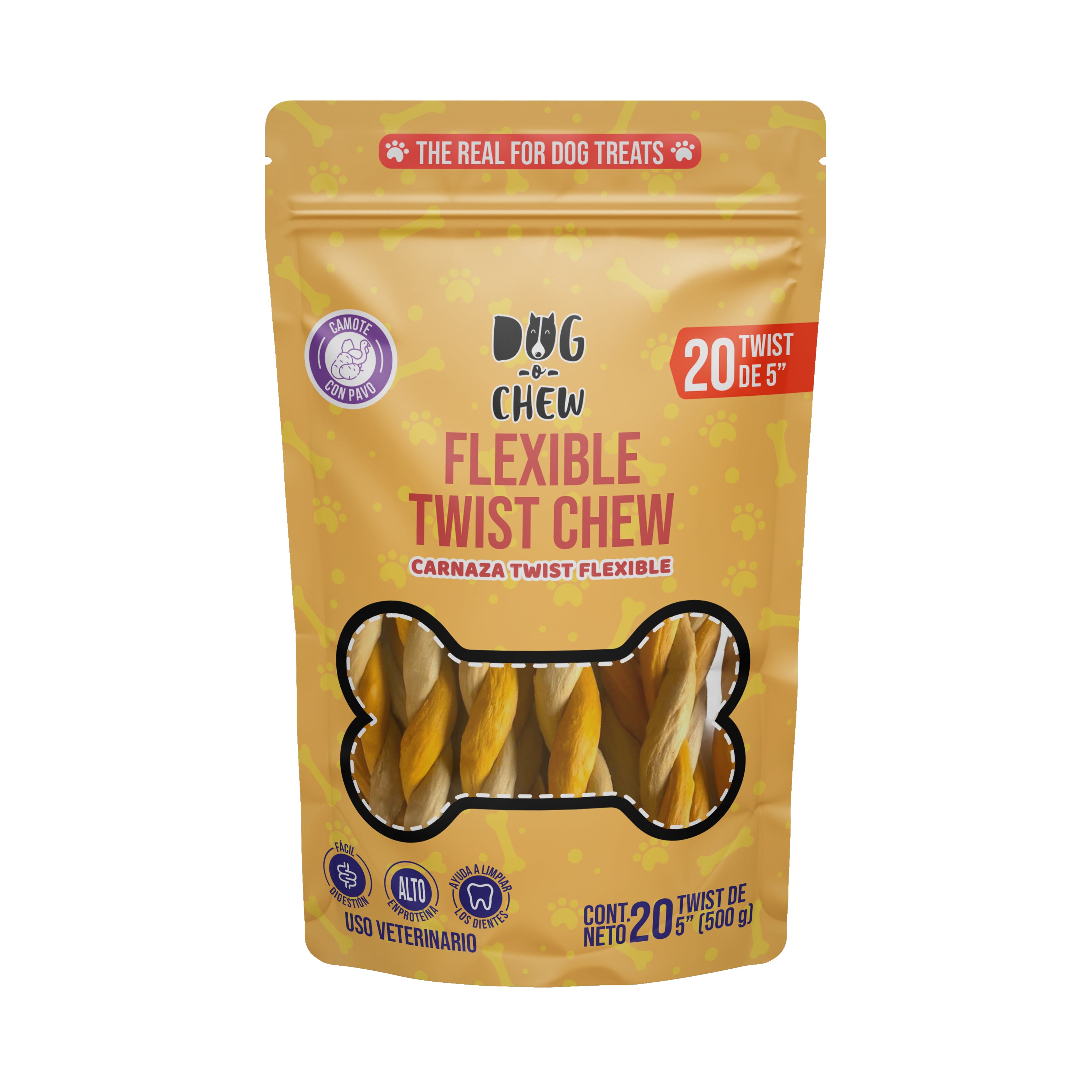 DOG-O-CHEW, remio de Carnaza para Perro, Trenza Flexible 5