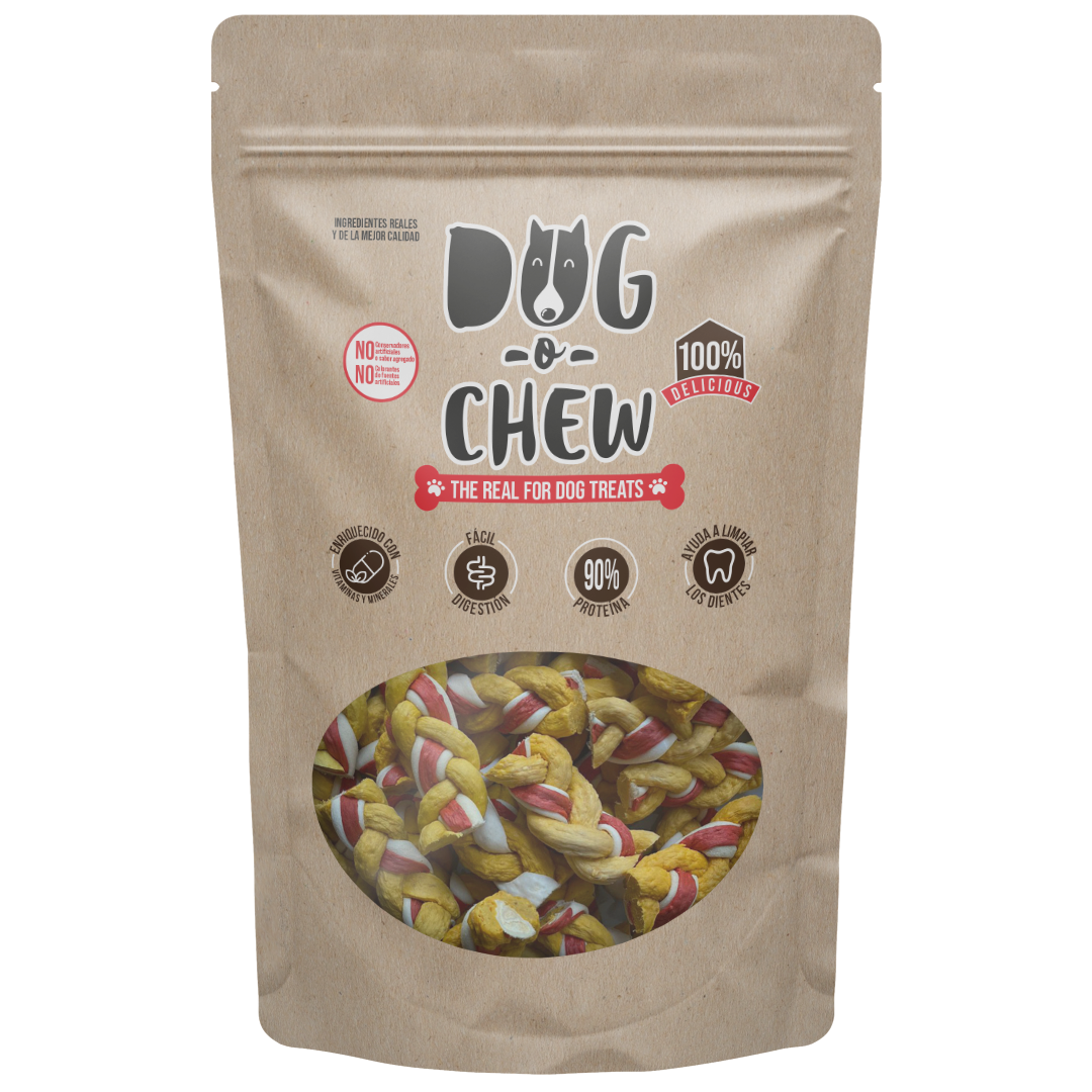 DOG-O-CHEW, Premio de Carnaza para Perro, Trenza Flexible 3