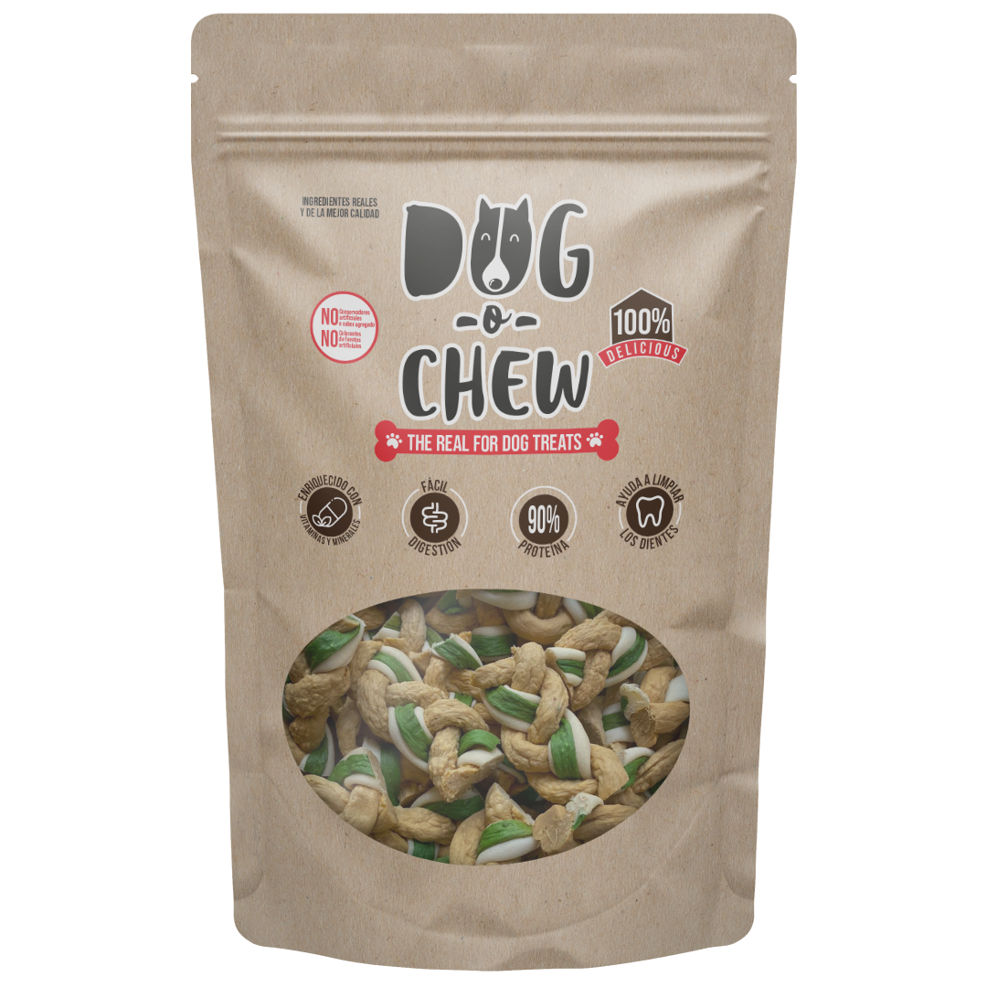 DOG-O-CHEW, Premio de Carnaza para Perro, Trenza Flexible 3