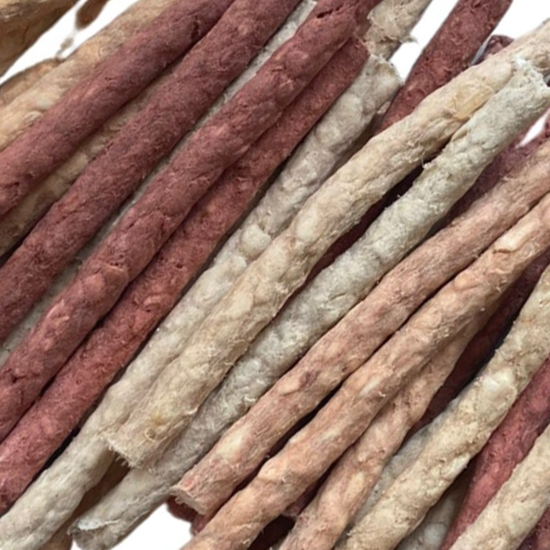 DOG-O-CHEW, Sticks, Palitos sabores Variados, Premio de Carnaza para Perro,100% Natural, Carnaza, Hueso, Sticks (50)